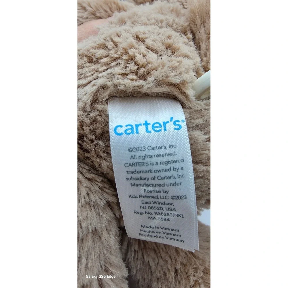 Carters Musical Wind Up Monkey Plush Brown Shaggy Stuffed Animal Toy 2023